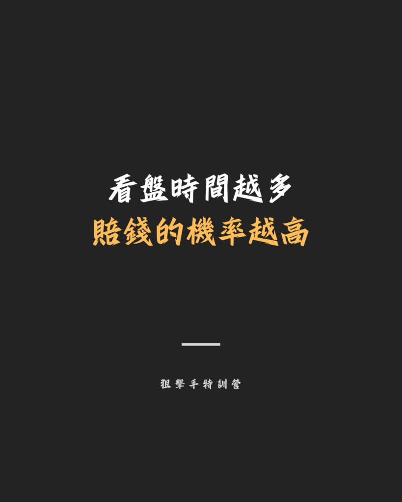 看盤時間越多 賠錢的機率越高